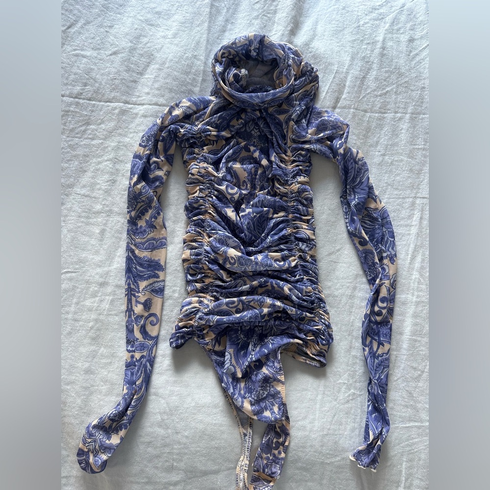 Free People Floral Patterned bodysuit